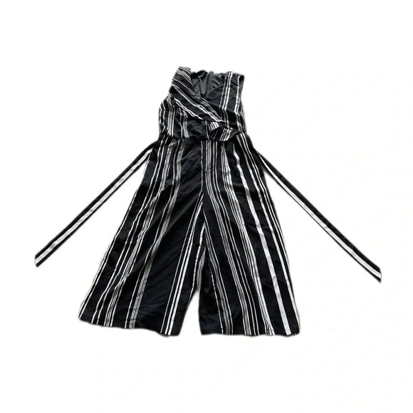 Spense Sleeveless Black and White Jumpsuit with Tied Waist Women’s 8 - Picture 10 of 12